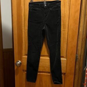 GAP Black High-Waisted Velvet Skinny Jeans